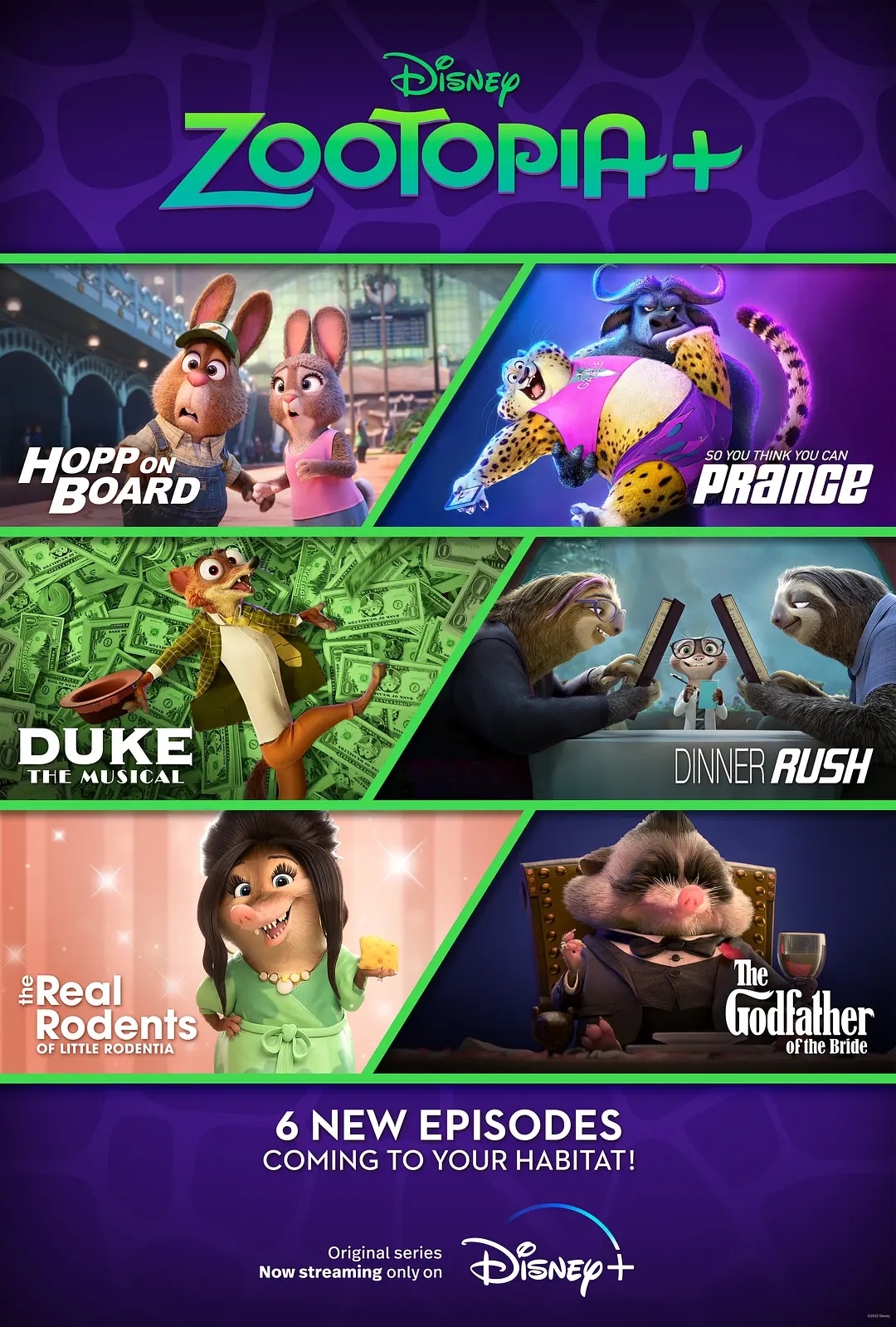 【美漫】疯狂动物城+ Zootopia+.2022. 2160p.DDP5.1.HDR10.H.265 [ 全6集 ][内封国英多音轨+中文字幕][集均900mb] 5.4GB-yixi blog